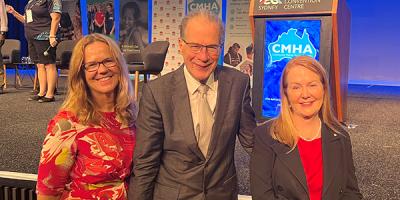 Professor Lisa Brophy, Professor Bruce Bonyhady AM and Ms Lisa Paul AO PSM at the 4th National NDIS & Mental Health Conference