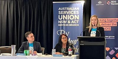 Lisa Paul speaking at NDIS Review Community Event in Newcastle