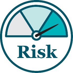 A gauge showing high risk.